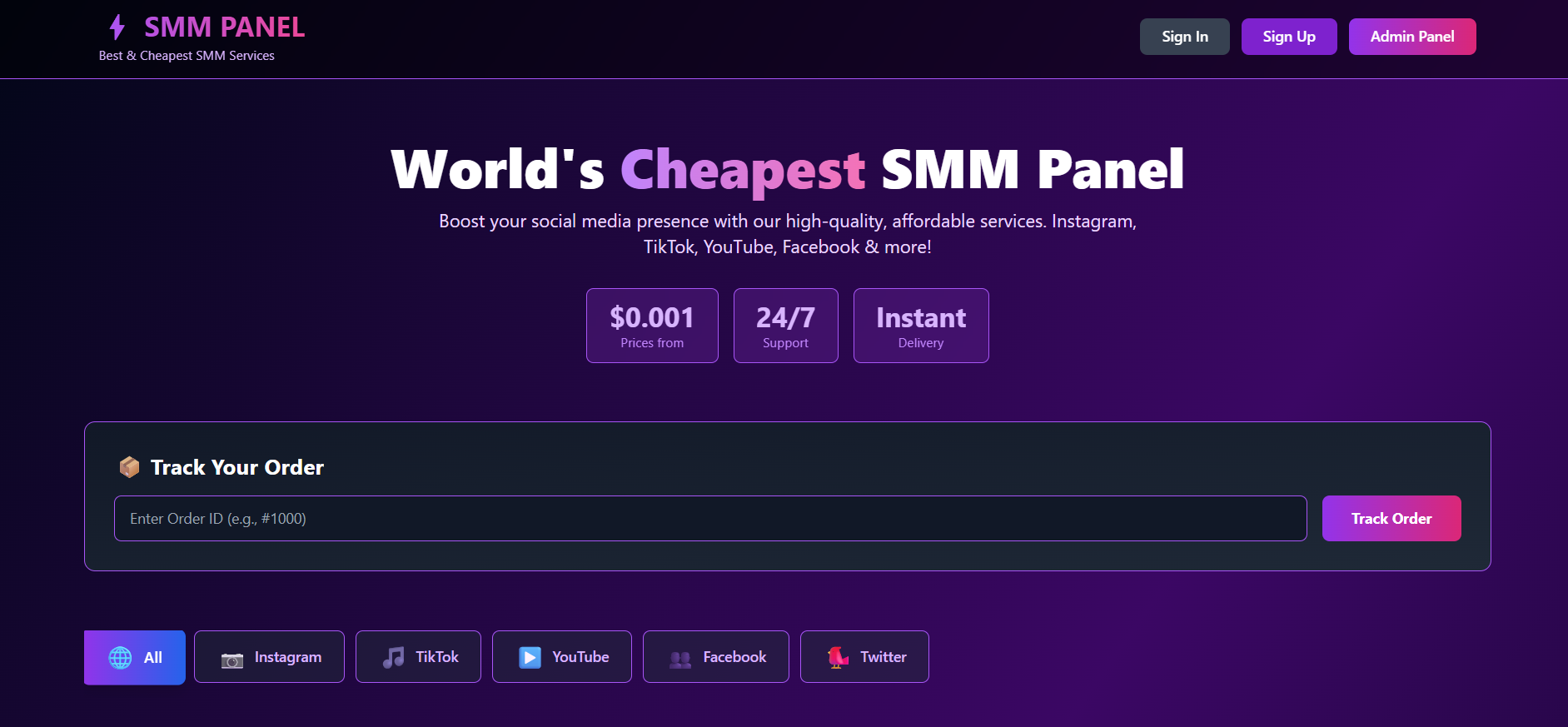 SMM Ecommerce - Home Page